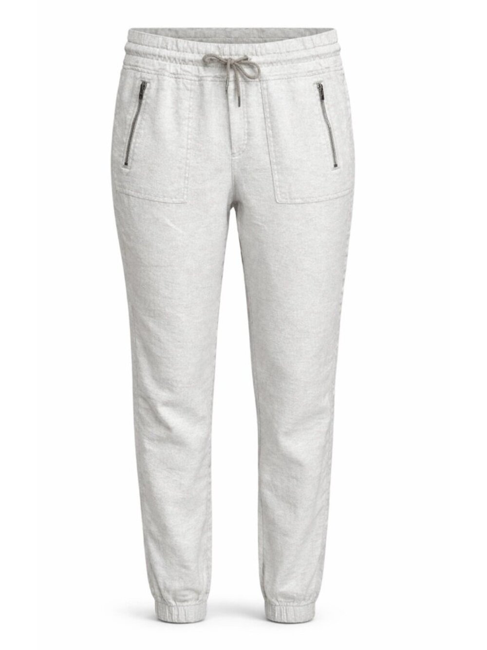 New Athleta Cabo Linen Joggers Size 8 Cheetah Pull On Tapered Beach Resort